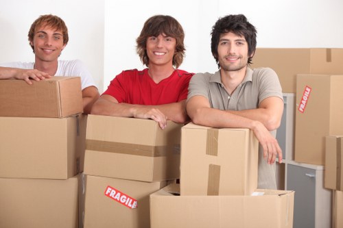 Urgent removals service working in a Canary Wharf high-rise