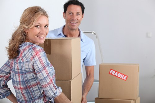 Packing boxes and furniture for Canary Wharf removals